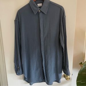 Deveaux New York Dusty Blue Sueded Overshirt size 3 (L)